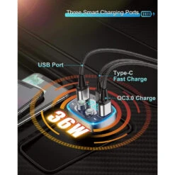 Mpow Car FM Transmitter Black -MPOW SHOP 12554187f3af827f91187810b227bae2