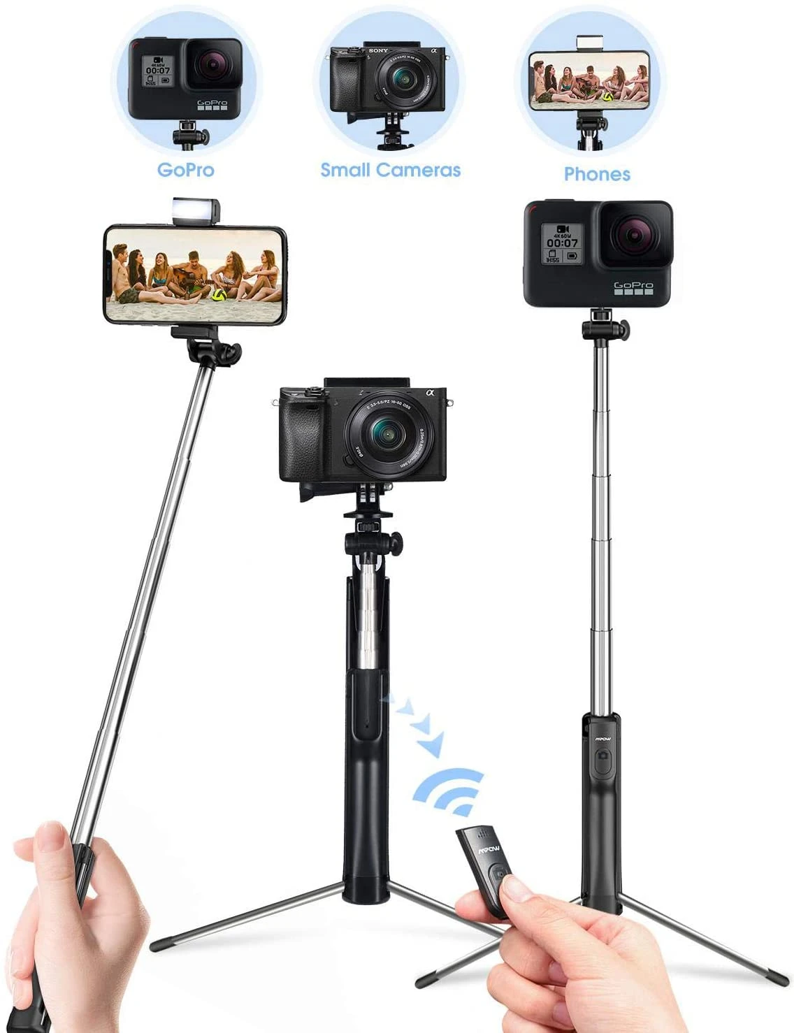 MPOW PA168A Selfie Stick With Fill Light 5 MPOW PA168A Selfie Stick With Fill Light - Image 3