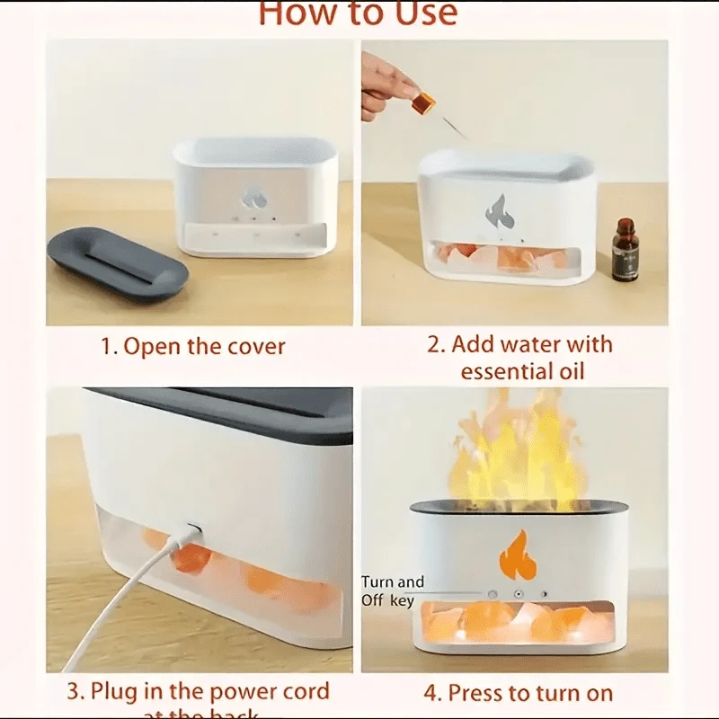 Mpow Salt And Stone Simulation Seven Color Flame Aromatherapy Diffuser 3 Mpow Salt And Stone Simulation Seven Color Flame Aromatherapy Diffuser