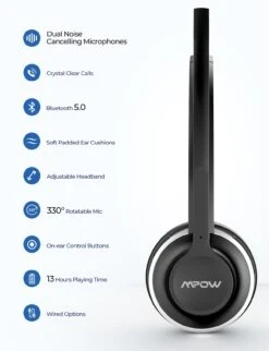 Mpow HC3 Bluetooth Headset With Microphone -MPOW SHOP 2 bde2ede9 4a53 47a5 99f6 aff02238d506