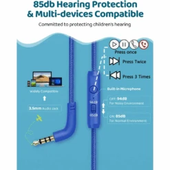 Mpow Kids Headphones With Microphone, Foldable 85/94dB Volume Limit 3D Stereo Adjustable Headband Soft Earcups Over Ear Headphones For Kids, Share Function Wired Kids Headphones For School Tablet -MPOW SHOP 3 95a60d9b 3c16 48e7 bbe1 9468f1b9a8f8