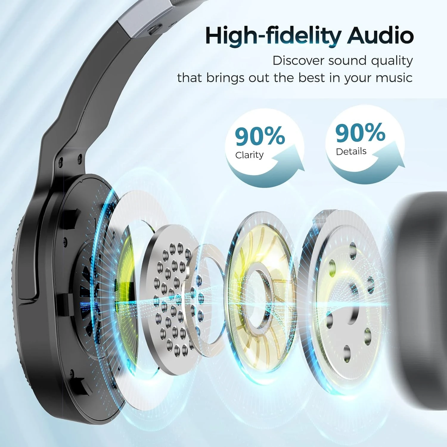 Mpow Bluetooth Headset, Trucker Bluetooth Headset With Noise Cancelling Microphone, 50H HD Talktime Wireless Headsets With Detachable Earpad, Single/Dual Mode All-Day Comfort For Driver/Office/Home 6 Mpow Bluetooth Headset, Trucker Bluetooth Headset With Noise Cancelling Microphone, 50H HD Talktime Wireless Headsets With Detachable Earpad, Single/Dual Mode All-Day Comfort For Driver/Office/Home - Image 4