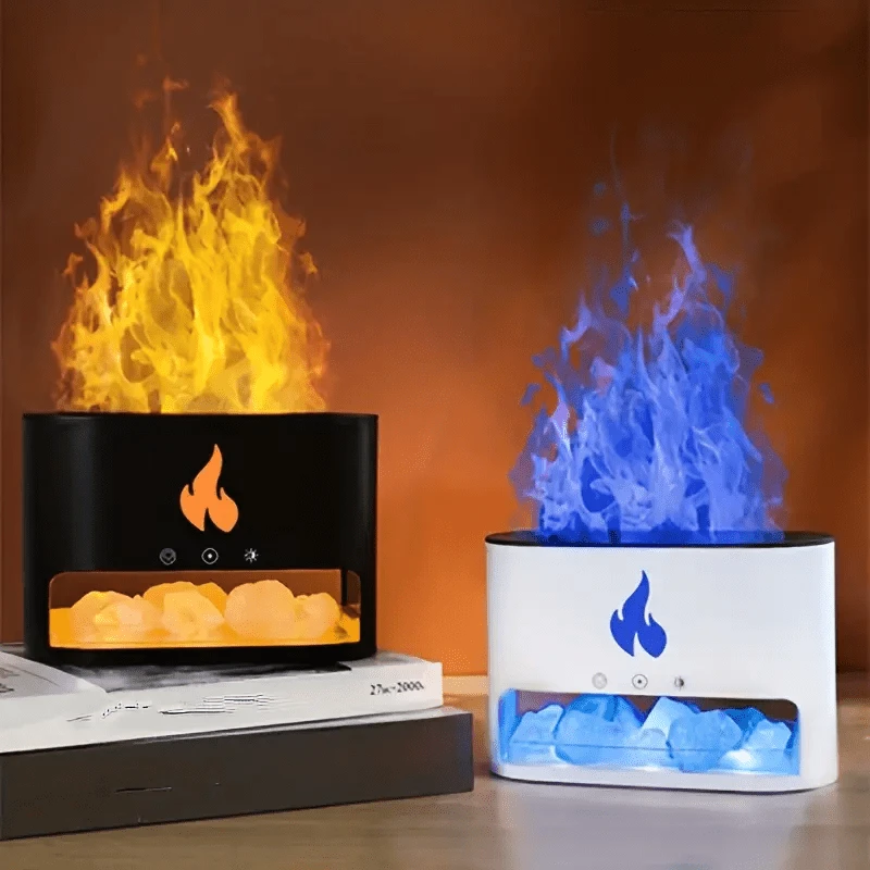 Mpow Salt And Stone Simulation Seven Color Flame Aromatherapy Diffuser 4 Mpow Salt And Stone Simulation Seven Color Flame Aromatherapy Diffuser - Image 2