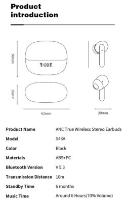 Mpow Wireless Noise Reduction Bluetooth 5.3 Music Headphones Black -MPOW SHOP 59d024f984c549cd8133fa0606ca55a0