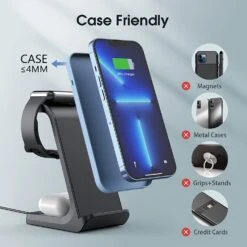 Mpow True 3 In 1 Wireless Charger, IPhone Charging Station .Fast 15W Wireless Charger -MPOW SHOP 610AhViN YL. AC SL1500