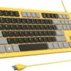Computer Keyboard Wired, Plug Play USB Keyboard, Low Profile Chiclet Keys, Large Number Pad, Caps Indicators, Foldable Stands, Spill-Resistant, Anti-Wear Letters, Full Size, Yellow -MPOW SHOP 615Zwr rSkL. AC SL1500