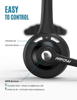 Mpow M5 Pro Trucker Bluetooth Headset 2-Pack 15 Mpow M5 Pro Trucker Bluetooth Headset 2-Pack -MPOW SHOP 618aTHXOjcL. AC SL1500