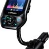 BT 5.0 FM Transmitter Car Adapter Hands-Free Car Kit With 1.8 Inch Color Screen, QC3.0 Fast Charge -MPOW SHOP 61Le6IuQauL. AC SX522
