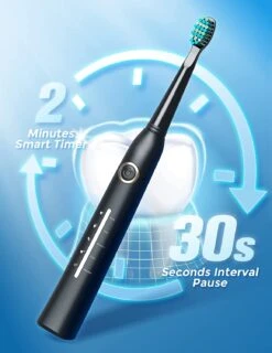 Mpow Sonic Electric Toothbrushh With 8 Brush Heads, Travel Case, 40000 VPM Deep Clean 5 Modes -MPOW SHOP 61SD lleQ1S. AC SL1500