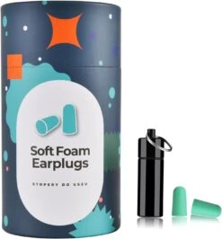 MPOW HP191 Ultra Soft Foam Earplugs, 60 Pairs, Upgraded, 38dB SNR