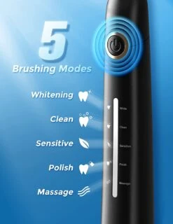 Mpow Sonic Electric Toothbrushh With 8 Brush Heads, Travel Case, 40000 VPM Deep Clean 5 Modes -MPOW SHOP 61c71zF6KYS. AC SL1500