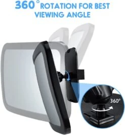 Baby Car Mirror For Back Seat, Adjustable Car Mirror Baby With Rear View -MPOW SHOP 61pbjGewPIL. AC SL1500