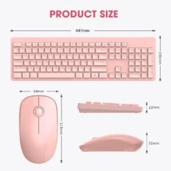 Wireless Keyboard And Mouse, 2.4GHz Silent Keyboard And Mouse Wireless, Ultra-Slim USB Keyboard, Keyboard Mouse Combo For PC Laptop Windows XP/7/8/10, Vista, Mac -MPOW SHOP 61sEQ KvSzL. AC SL1500