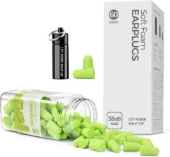 Mpow Soft Ear Plugs For Sleeping, 60 Pairs Reusable Foam Earplugs With A Small Travel Case