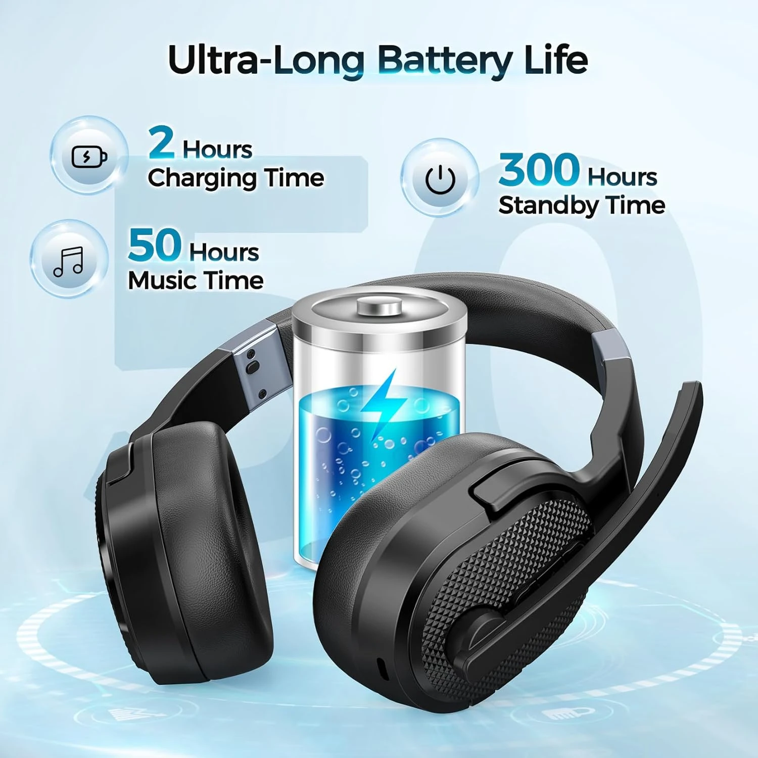 Mpow Bluetooth Headset, Trucker Bluetooth Headset With Noise Cancelling Microphone, 50H HD Talktime Wireless Headsets With Detachable Earpad, Single/Dual Mode All-Day Comfort For Driver/Office/Home 8 Mpow Bluetooth Headset, Trucker Bluetooth Headset With Noise Cancelling Microphone, 50H HD Talktime Wireless Headsets With Detachable Earpad, Single/Dual Mode All-Day Comfort For Driver/Office/Home - Image 6