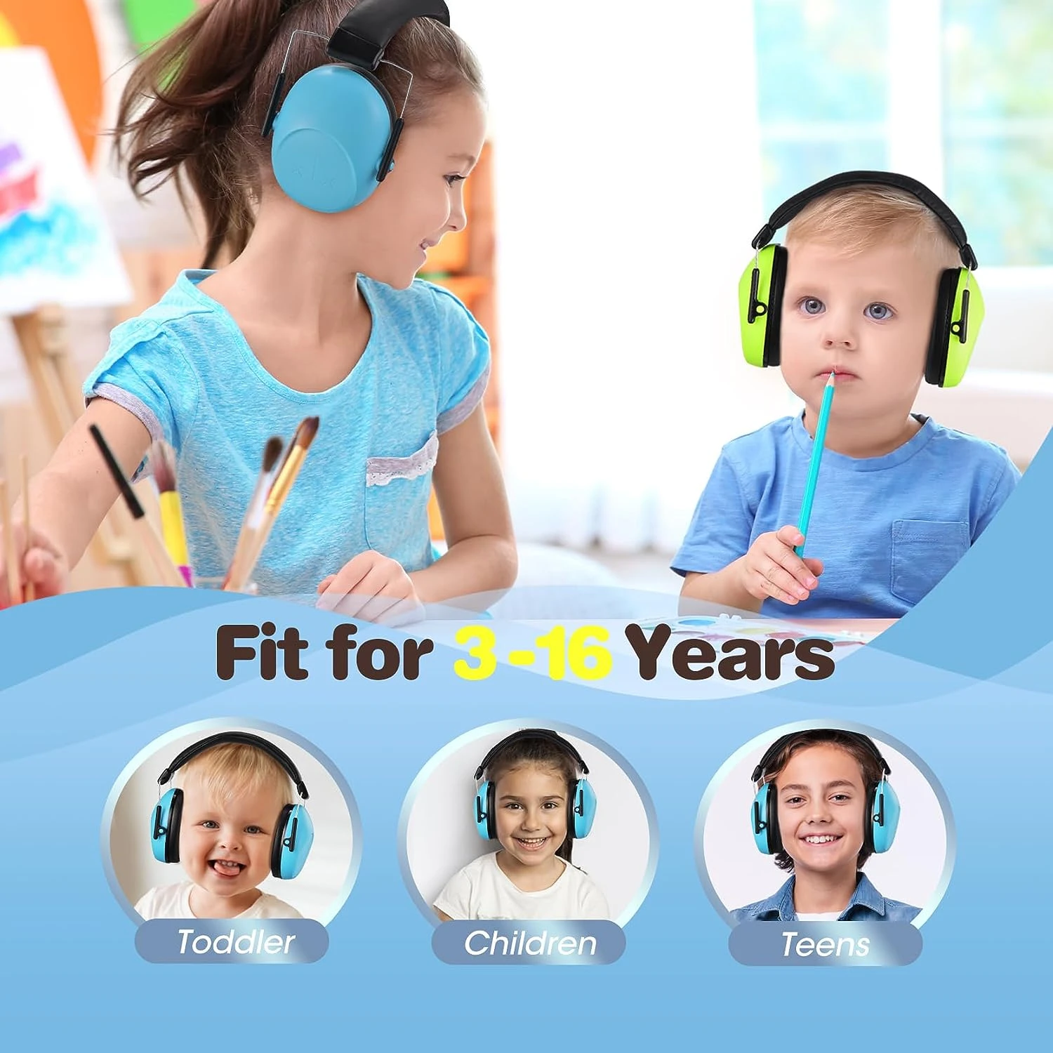 Mpow SNR 29dB Noise Cancelling Headphones For Kids,Ear Muffs *2 4 Mpow SNR 29dB Noise Cancelling Headphones For Kids,Ear Muffs *2 - Image 2