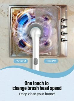 Electric Spin Scrubber, IPX7 Waterproof Cordless Cleaning Brush With 3 Brush Heads, Adjustable Extension Handle- HM708 -MPOW SHOP 7126Gk0zhML. AC SL1500