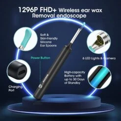 Ear Wax Removal Tool With Camera -MPOW SHOP 712L5FkTCvL. AC SL1500