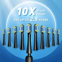 Sonic Electric Toothbrush For Adults With Holder And 10 Brush Heads, Rechargeable Sonic Toothbrush Fast 2 Hr Charge Last 35 Days, 40000 VPM And 3 Modes - Black -MPOW SHOP 7130zY3B1kL. AC SL1500