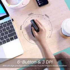 Wireless Ergonomic Mouse, RGB Vertical Mouse,800-1600 DPI For Laptop -MPOW SHOP 7132qtaCt6L. AC SL1500