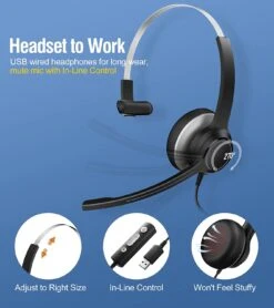 3.5mm&USB&Type-c Headset With Microphone For Laptop, Single Side Headset With Microphone For PC -MPOW SHOP 7139tFHOoqL. AC SL1500