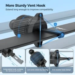 Car Phone Holder Mount, Car Vent Phone Mount, 3 Sides Full Wrap Clamp Arm&Hook Vent Clip, Big Car Phone HolderUnder 7.0"&Thick Cases -MPOW SHOP 714Z0Lhyk5L. AC SL1500