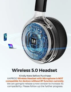 Wireless Headset, 𝟮𝟬𝟮𝟯 𝗡𝗲𝘄 Wireless 5.0 Headset With Microphone-BH617 -MPOW SHOP 715MoW1nuiL. AC SL1500