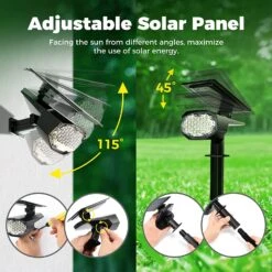 Solar Landscape Spotlights 2 Modes Cold & Warm White Adjustable -MPOW SHOP 715tHevaULL. AC SL1500