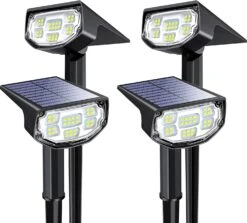 Mpow Motion Sensor Solar Landscape Spotlights 30 LEDs 4 Pack