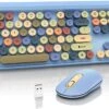 Wireless Keyboard And Mouse Combo Colorful Typewriter Round Keycaps,2.4G USB -MPOW SHOP 717 1W8QLVL. AC SL1500