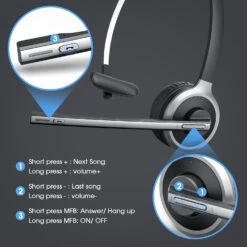Wireless Headset, 𝟮𝟬𝟮𝟯 𝗡𝗲𝘄 Wireless 5.0 Headset With Microphone-BH617 -MPOW SHOP 7194z9TqcTL. AC SL1500