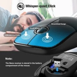 Wireless Keyboard And Mouse, 2.4GHz Silent Keyboard And Mouse Wireless, Ultra-Slim USB Keyboard, Keyboard Mouse Combo For PC Laptop Windows XP/7/8/10, Vista, Mac -MPOW SHOP 71IEIcF0MZL. AC SL1500