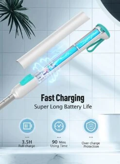 Electric Spin Scrubber, IPX7 Waterproof Cordless Cleaning Brush With 3 Brush Heads, Adjustable Extension Handle- HM708 -MPOW SHOP 71ImEsmMhHL. AC SL1500