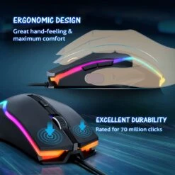 Mpow Wired Gaming PC354 Mouse With 7 RGB Backlit Modes, Wired Mouse For Gaming [8000 Adjustable DPI] -MPOW SHOP 71K7gb3idtL. AC SL1500