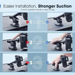 Mpow Upgraded Dash & Windshield Holder With Strong Sticky Gel Suction Cup Universal Handsfree -MPOW SHOP 71MXpaDeaqL. AC SL1500