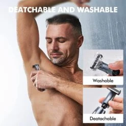 Rechargeable Pubic Hair Trimmer Wet/Dry Electric Razor For Men LED Display, IPX7 Waterproof Hair Shaver -MPOW SHOP 71NoHfp6wgL. SL1500