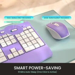 Wireless Keyboard And Mouse Combo,LIZRROT Ergonomic Computer Keyboard With Wrist Rest,2.4GHz Full-Sized Silent Mouse And Keyboard Combo With Phone Holder For Window, Mac, PC, Laptop,Silver -MPOW SHOP 71V8XhdQjJL. AC SL1500