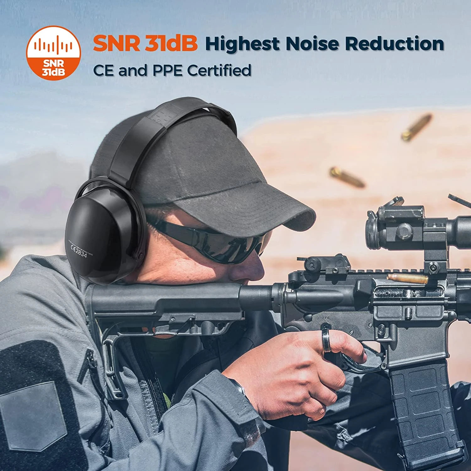 Mpow Ear Protection For Shooting, Noise Cancelling Headphones 4 Mpow Ear Protection For Shooting, Noise Cancelling Headphones - Image 2