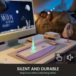 Wireless Keyboard And Mouse Combo,LIZRROT Ergonomic Computer Keyboard With Wrist Rest,2.4GHz Full-Sized Silent Mouse And Keyboard Combo With Phone Holder For Window, Mac, PC, Laptop,Silver -MPOW SHOP 71ZdMWBf3iL. AC SL1500