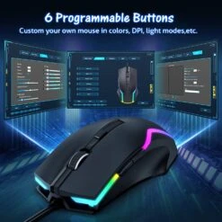 Mpow Wired Gaming PC354 Mouse With 7 RGB Backlit Modes, Wired Mouse For Gaming [8000 Adjustable DPI] -MPOW SHOP 71 gJxnZ4sL. AC SL1500
