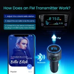 Bluetooth FM Transmitter Car, V5.0 Bluetooth Car Adapter With QC3.0 MP3 Player -MPOW SHOP 71d8wvLiASS. AC SL1500