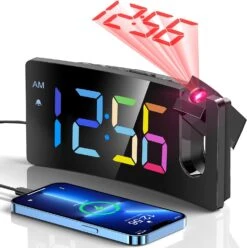 Mpow Projection Alarm Clock, Digital Clock For Bedroom, 3-Level Brightness Dimmer, USB Charger -MPOW SHOP 71dSOwJhgxL. AC SL1500