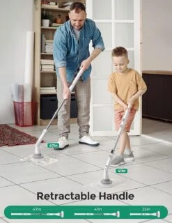 Electric Spin Scrubber Kh8 Pro,1.5H Bathroom Scrubber Dual Speed-HM742 -MPOW SHOP 71eQ0yZSm L. AC SL1500