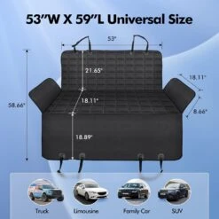 Dog Car Seat Cover 4-in-1, 100% Waterproof Dog Car Hammock For Car Back Seat -MPOW SHOP 71j9qItK8EL. AC SL1500