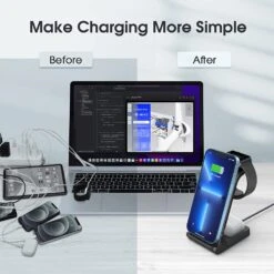Mpow True 3 In 1 Wireless Charger, IPhone Charging Station .Fast 15W Wireless Charger -MPOW SHOP 71kQh4BmVZL. AC SL1500