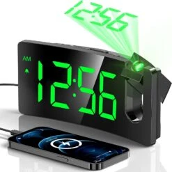 Mpow Projection Alarm Clock, Digital Clock For Bedroom, 3-Level Brightness Dimmer, USB Charger -MPOW SHOP 71mjnt27DzL. AC SL1500