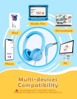 Mpow LH1 Kids Headphones With Microphone -MPOW SHOP 71sWcOr8vwS. AC SL1500