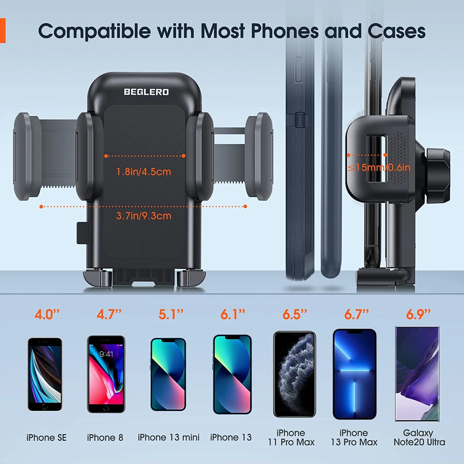 Mpow Phone Mount For Car, Universal Car Phone Holder Mount 8 Mpow Phone Mount For Car, Universal Car Phone Holder Mount - Image 6