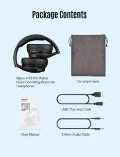 Mpow H19 IPO Active Noise Cancelling Headphones -MPOW SHOP 7 32fb492b 182a 405c 9204 c5ed0bd64353