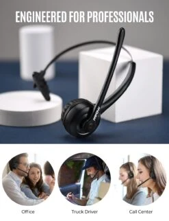 Mpow Pro Bluetooth Wireless Headset V5.0 With Microphone (Dark Black) -MPOW SHOP 7 ed92d987 ddd5 41ae be40 12675f81523f